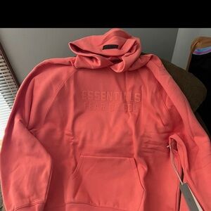 Fear of God Essentials Coral Hoodie with Embossed Logo